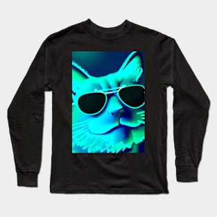 Cat with Sunglasses Long Sleeve T-Shirt